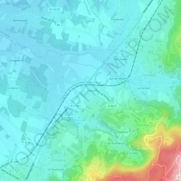 Paisia地形图、海拔、地势