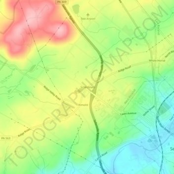 Schlichter地形图、海拔、地势