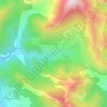 Grimone地形图、海拔、地势