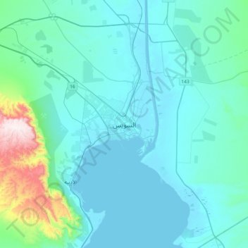 蘇伊士/苏伊士地形图、海拔、地势