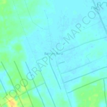 Basilam Baru地形图、海拔、地势