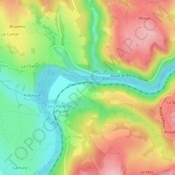 Pierre地形图、海拔、地势