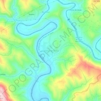 Janeiro de Cima地形图、海拔、地势
