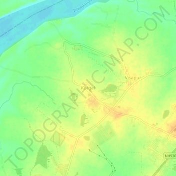 Kotgal地形图、海拔、地势