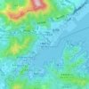 沙頭角地形图、海拔、地势