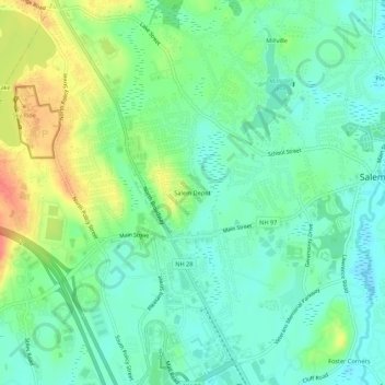 Salem Depot地形图、海拔、地势