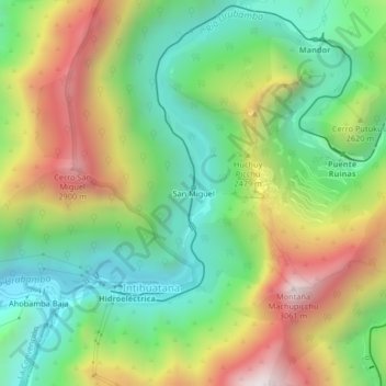 San Miguel地形图、海拔、地势