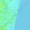 Chennai地形图、海拔、地势