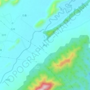 祥龙地形图、海拔、地势