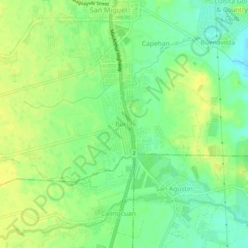 Burot地形图、海拔、地势