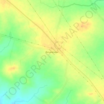 Basavanagar地形图、海拔、地势