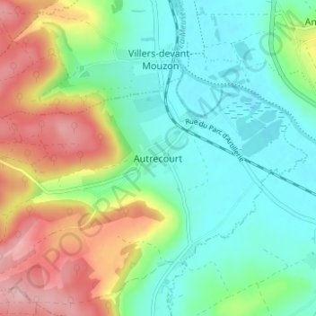 Autrecourt地形图、海拔、地势