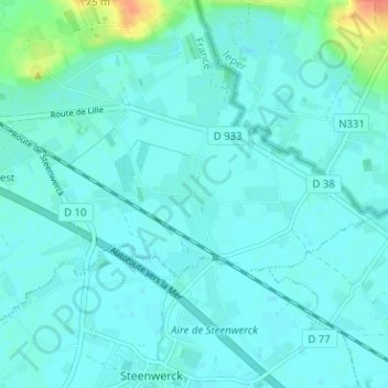 La Crèche地形图、海拔、地势