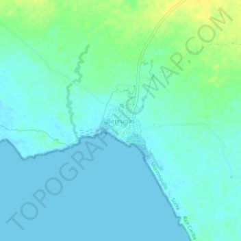 Berrugas地形图、海拔、地势