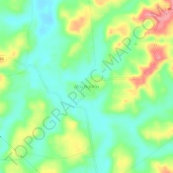 Alto Bonito地形图、海拔、地势