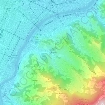 Valsalice地形图、海拔、地势
