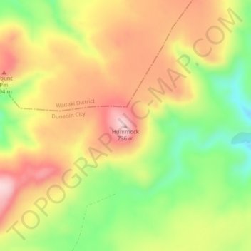 Hummock地形图、海拔、地势