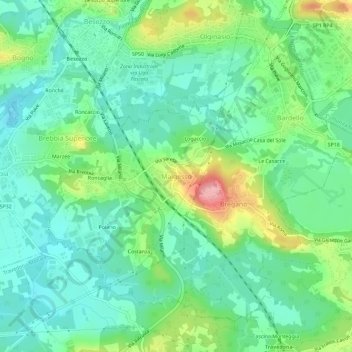 Malgesso地形图、海拔、地势