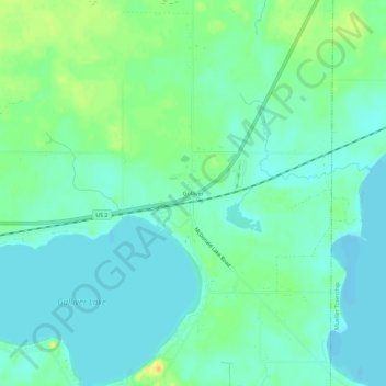 Gulliver地形图、海拔、地势