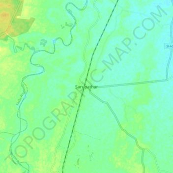 Sarupathar地形图、海拔、地势