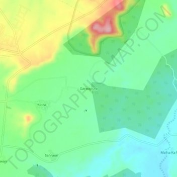 Garwapura地形图、海拔、地势