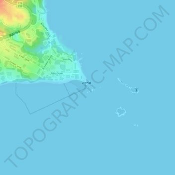 Ryukyu Islands地形图、海拔、地势