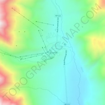Las Leñas地形图、海拔、地势