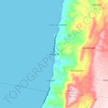 Alegria地形图、海拔、地势