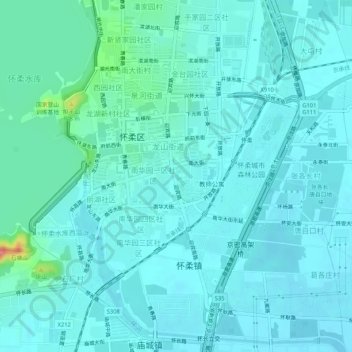东关村地形图、海拔、地势