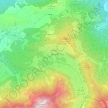 Eigenthal地形图、海拔、地势