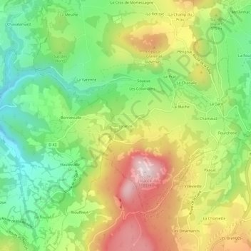 Jorance地形图、海拔、地势