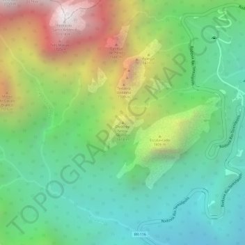 Dedo de Nossa Senhora地形图、海拔、地势