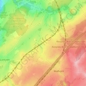 Astenet地形图、海拔、地势