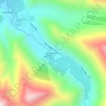Chañar Blanco地形图、海拔、地势