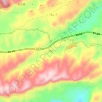 箐脚地形图、海拔、地势