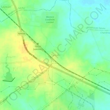 Tadali地形图、海拔、地势
