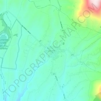 Giulianello地形图、海拔、地势