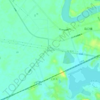 英山村地形图、海拔、地势