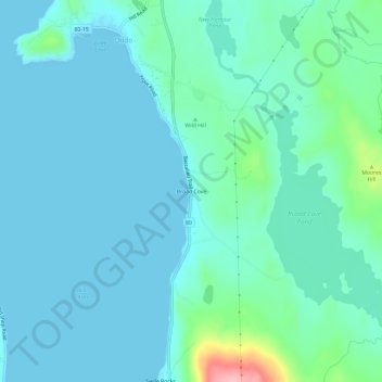 Broad Cove地形图、海拔、地势