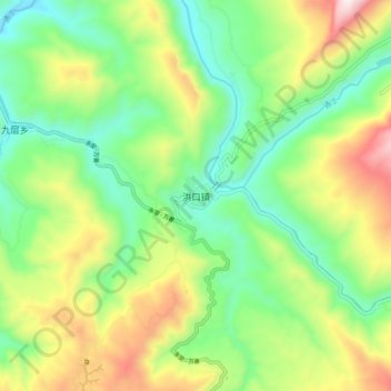 洪口镇地形图、海拔、地势