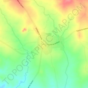 Turmi地形图、海拔、地势