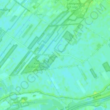 Overlangbroek地形图、海拔、地势