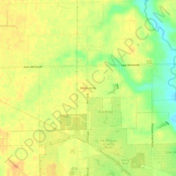 Allens Acres地形图、海拔、地势