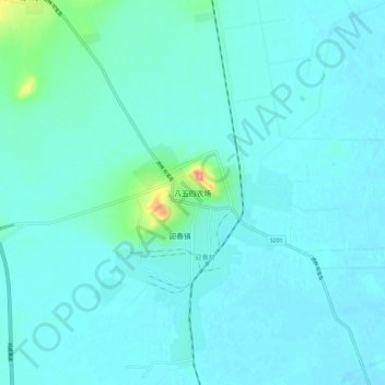 八五四农场地形图、海拔、地势