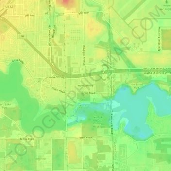 Rawsonville地形图、海拔、地势