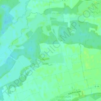 Villerset地形图、海拔、地势