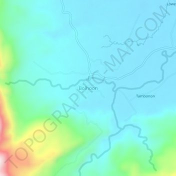 Bolhoon地形图、海拔、地势