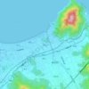 洪水山地形图、海拔、地势