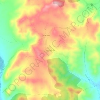 Torrebeleña地形图、海拔、地势