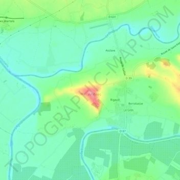 La Grange地形图、海拔、地势
